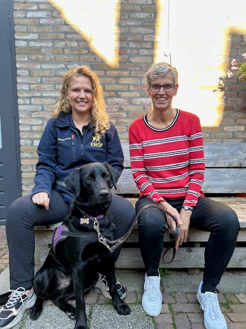 Portret van Bo, Atie en de hond
