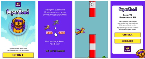 beelden uit het spel SuperHond