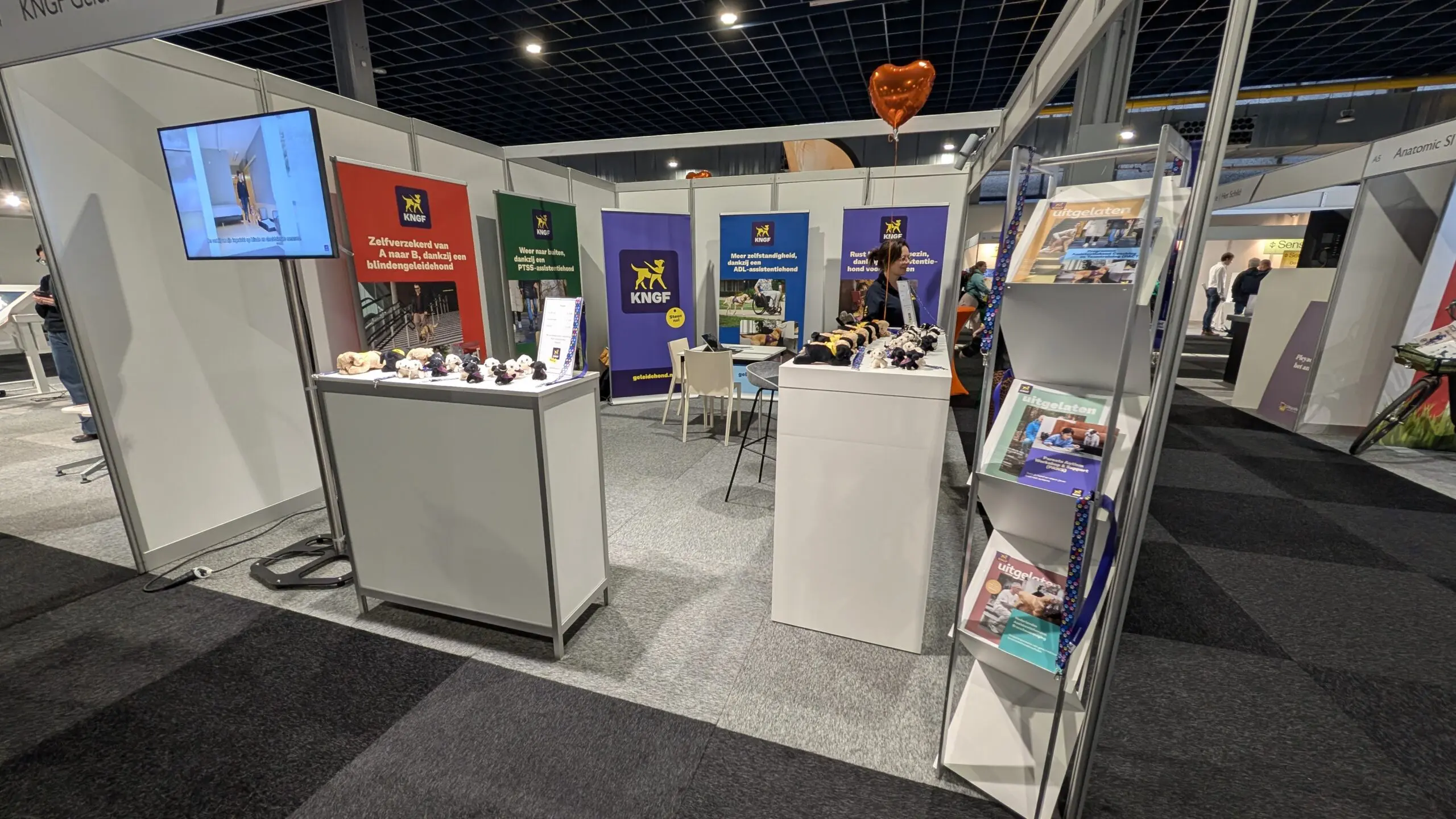 de KNGF-stand op de veindedagen: de beurs voor iedereen met een beperking en hun omgeving.