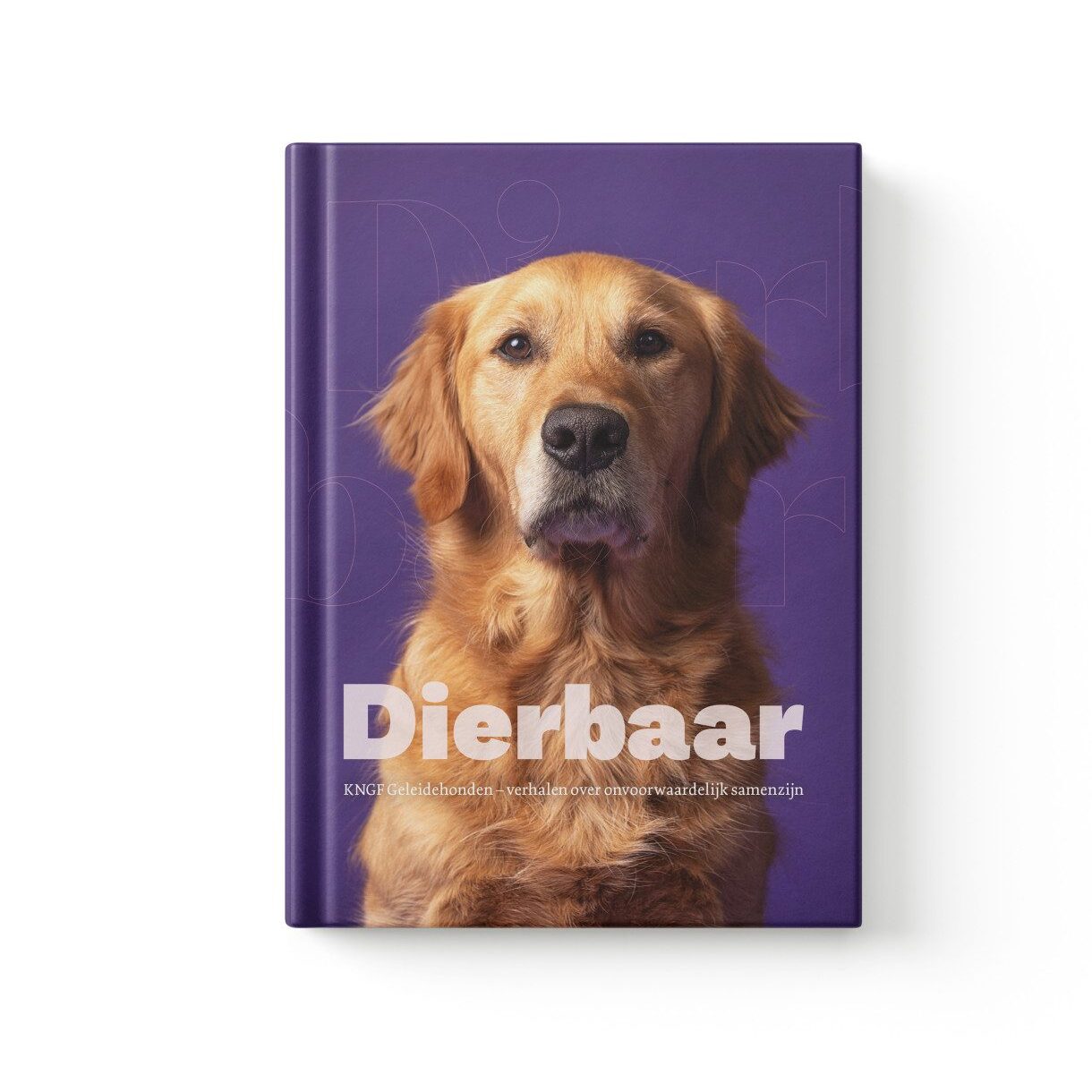 De cover van het boek dierbaar met een hondenportret.